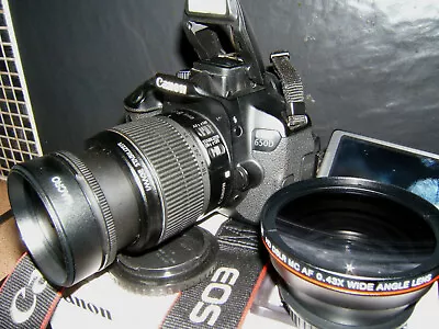 £299 • Buy Canon EOS 650D / Rebel  18.0 MP Digital SLR Camera - With THREE LENSES