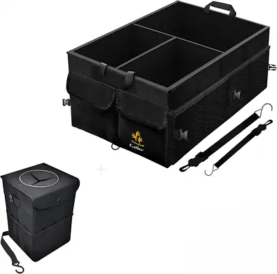 $59.81 • Buy Car Trash Can + Trunk Organizer For | Collapsible Caddy Organizers... 