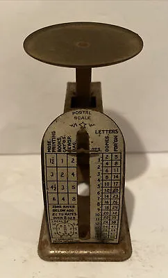 Postal Scale Lorraine Metal Mfg Vintage Letter Scale 3.5” Tall Hard To Find • $10.99