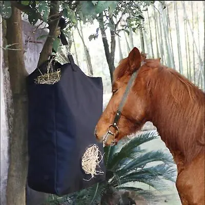Horse Hay Feeder Bags Slow Feed Hay Tote Bag Hay Bale Storage Bag For Patio • £8.72