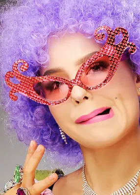 Pink Sparkle Dame Edna Style Fabulous Glasses • £13.99