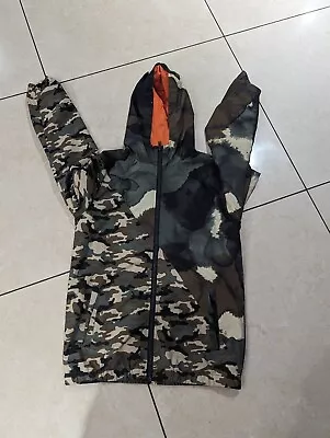 Boys L Volcom Camoflage Camo Windbreaker Jacket Coat Spring • $7