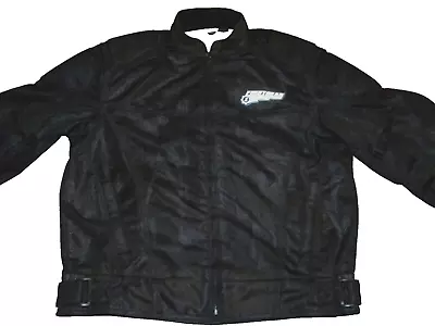 Mens FirstGear Hypertex Mesh Tek II Black Padded Motorcycle Riding Jacket Size L • $40