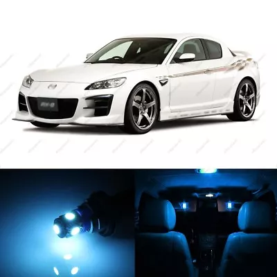 10 X ICE BLUE LED Interior Lights Package For 2004 - 2011 Mazda RX-8 RX8 + TOOL • $11.99