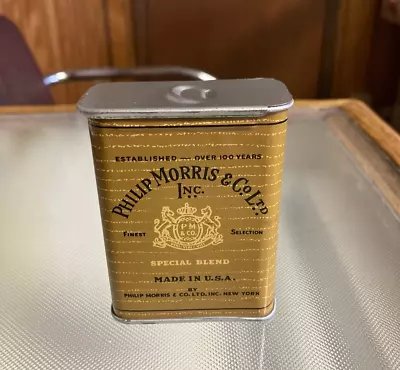 Vintage Philip Morris Cigarette Tobacco Tin Box Slide Top Special Blend - Empty • $9