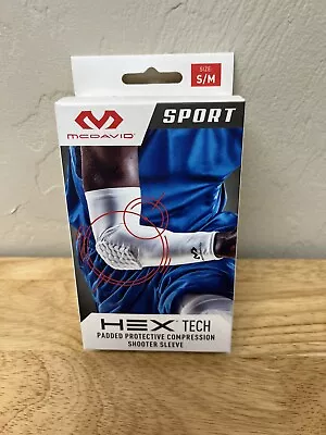 McDavid Arm Hex Tech Padded Protective Compression White Shooter Sleeve Size S/M • $17.99