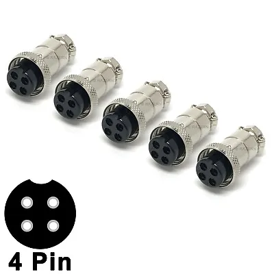 5-Pack 4 Pin Ham CB Radio Microphone Mic Cable Plug Cobra Uniden Midland Galaxy • $11.95