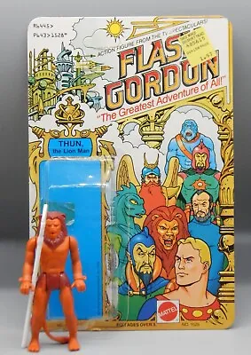 1979 Vintage Mattel FLASH GORDON Thun Lion Man Action Figure COMPLETE W/ Card !! • $100