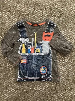 Toddler Long Sleeved T Shirt 2-3 Years Boys Tools Theme By George ASDA • £1.99