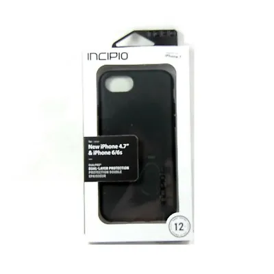 $37.95 • Buy Incipio Dualpro Case For Iphone Se 3 Se 2 8 7 6 6s Dual Layer Black Iph-1465-blk