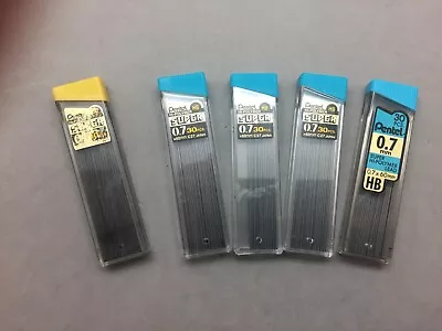 Pentel HB Lead Lot 5 Packs 0.7 X 60mm (140 Leads) & .9 X 60mm (30 Leads) New  • $14.49