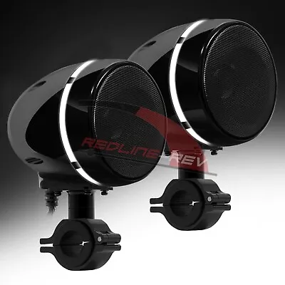 Waterproof 300W Bluetooth Motorcycle LED Amp Stereo Speakers Sound System Harley • $69.59