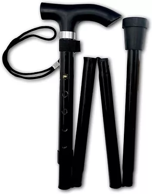 Lightweight Easy Folding Aluminium Walking Stick Cane Height Adjustable • £7.99