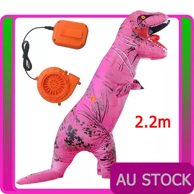 ADULT T-REX Dinosaur INFLATABLE Costume TRex T Rex Jurassic World Pink Blowup • $63.64