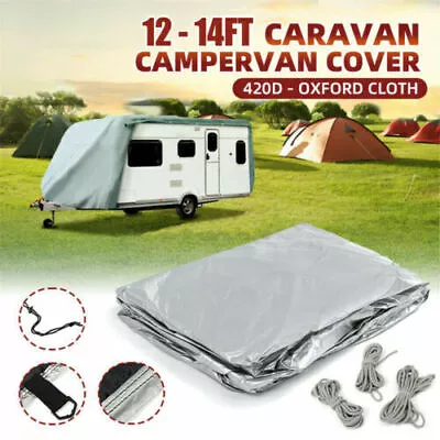 12-14 Ft/3.7 - 4.2m Camper Trailer Cover Fit For Jayco Eagle Hawk Dove Tent Bag • $134.45
