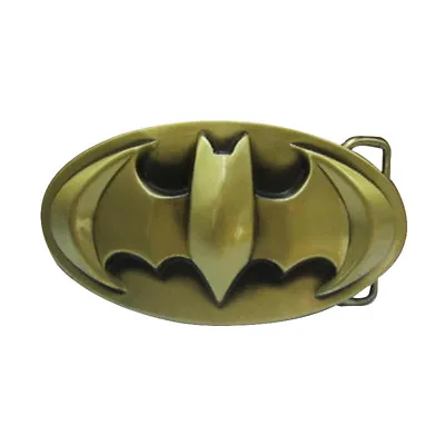 Super Hero Batman Logo Brass 3d Belt Buckle Dc Bat Man Snap Belt Justice League • £4.39