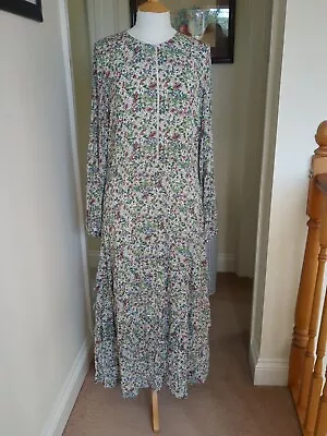 Laura Ashley Beautiful Maxi Dress Floral NEW Size 14 Fully Lined  • £40