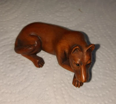 £5.50 • Buy Netsuke Of A Dog Lying Down