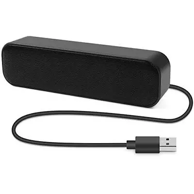 Usb Computer Speakers Mini Portable Soundbar With 3d Surround Stereo • £20.21