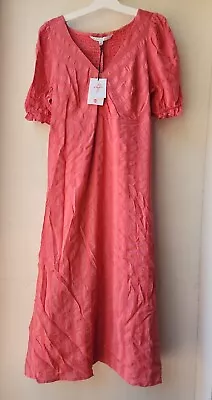 New The Nines By Hatch Women's Maternity Red V-neck Short Sleeve Dress Size M • $12.99