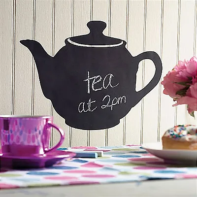 WALLIES TEAPOT CHALKBOARD Wall Stickers BIG Decal Includes Chalk Tea Pot Decor • $9.99