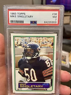 1983 Topps Mike Singletary RC #38 Chicago Bears Linebacker PSA NM 7 • $14.99