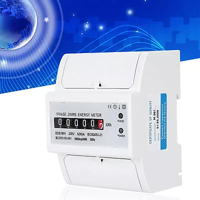 Electricity Power Energy Meter DIN Rail Meter For Sub‑meter Systems • $31.08