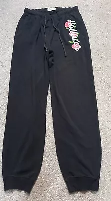 Holister Black Draw String  Trousers Joggers Lounge Wear Size XS • £3.50