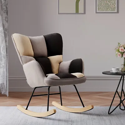 £179.95 • Buy Baby Nursery Rocking Accent Chair Fabric Living Room Lounge Single Sofa Armchair