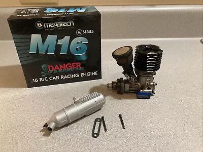 Vintage RC Car Megatech M16 Nitro Engine .16 HPI Traxxas Losi Rc10 MTC1600 • $70