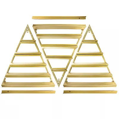 Triangle Display Racks Wall-mount 5 Tiers Nail Polish Display Shelves For Home • $109.87