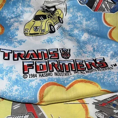 Vintage Authentic 1984 Transformers Hasbro Twin Fitted And Flat Sheet Set • $60