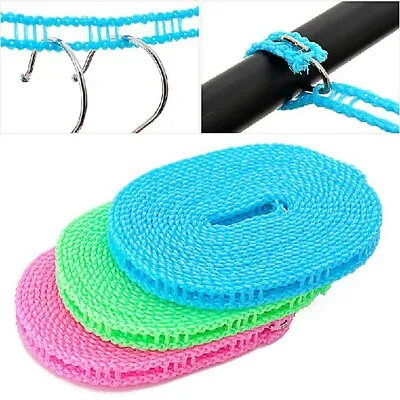 £3.65 • Buy 10M Washing Clothesline Outdoor Travel Camping Clothes Line Rope Non-slip Nylon