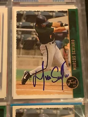 Marco Marcos Scutaro Autographed Signed 1999 Just Minors Card Giants Coa • $49.99