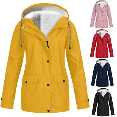 Womens Winter Faux Fur Parka Coat Fashion Warm Hooded Jacket Ladies Coat UK • £17.19