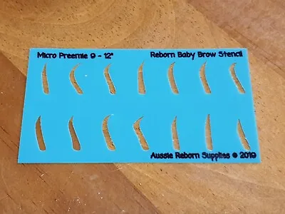 Micro Preemie Reborn Baby Brow Stencil 9 - 12  • $9.95