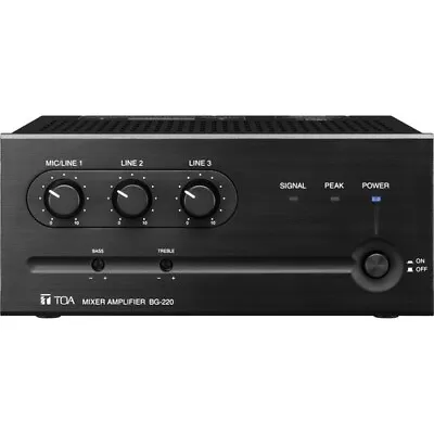 TOA ELECTRONICS BG-220 3 Channel Mixer And Power Amplifier 20W REFURBISHED • $69.95