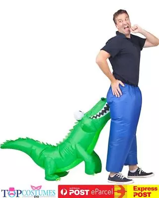 Crocodile Inflatable Animal Safari Costume Adult Novelty Stag Funny Blow Up • $54.50