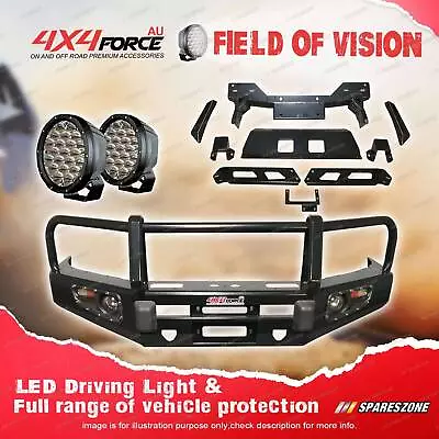 4X4FORCE Armor Bumper Bullbar Skid Plate 3 LOOP Light For Ford Ranger PX T6 • $1315