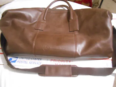 Mercedes Benz Brown Leather Duffel Bag • $65