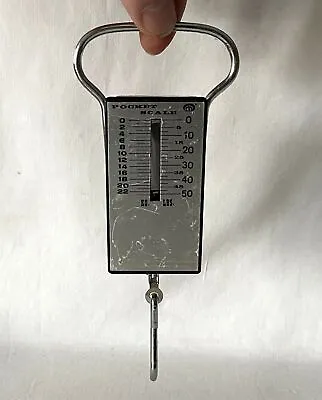 Vintage Handheld Spring Scale Dual Measurement Folds Down To Smaller Size • $6.10