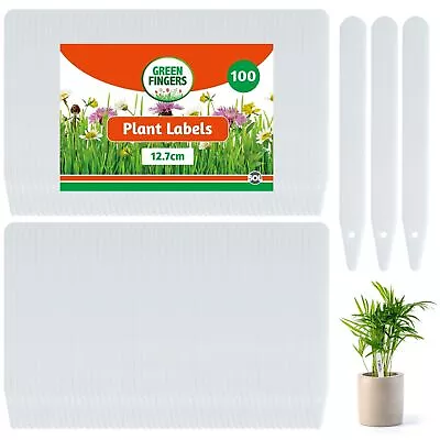 100-300 White Plastic Plant Labels Sticks | Waterproof Garden Markers Name Tags • £7.99