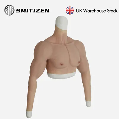 Smitizen Silicon Fake Male Chest Abdominal Muscle Suit Vest Cosplay Crossdresser • £209