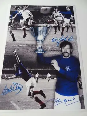 £4.25 • Buy Rangers Fc 1972 European Winners Cup Final Greig Stein Johnston Signed Reprint