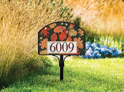 Yard Design Magnet Address Marker House Number Magnetic Sign AUTUMN ACORNS ❤️tw • $17