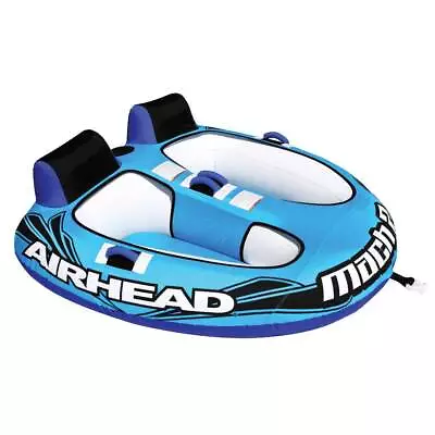 Airhead AHM2-2 Mach 2 Inflatable 2 Rider Cockpit Lake Boating Water Towable Tube • $137.99