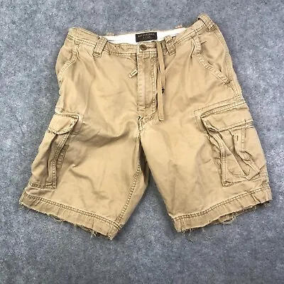 VINTAGE Abercrombie Fitch Cargo Shorts Heavy Cotton Size 32 Distressed Y2K • $66