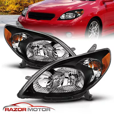 $159.99 • Buy For 2003 2004 2005 2006 2007 2008 Toyota Matrix JDM Black Headlights Pair