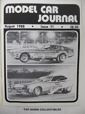 Model Car Journal  Magazine   August 1988     Ed Soltis Master Modeler • $9.77