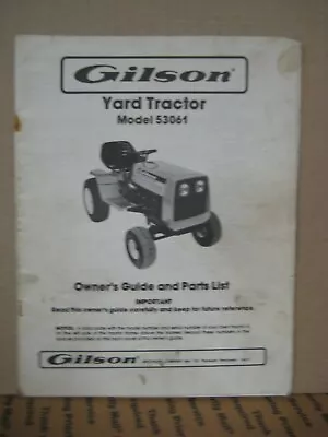 Gilson Montgomery Ward Model 83061 Yard Tractor 1981 • $24.95